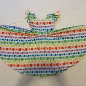 Sz 5/6 - DotDotSmile Rainbow Heart Twirl Dress